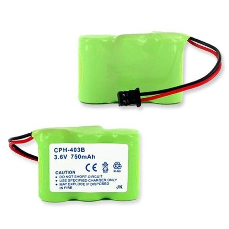 EMPIRE Empire CPH-403B 3.6V 3 x 2 in. & 3AA Nickel Metal Hydride Battery 750 mAh & B Connector - 2.7 watt CPH-403B